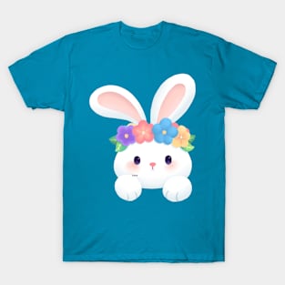 cute rabbit with flower crown T-Shirt